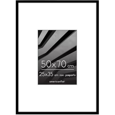Americanflat Moldura para fotos de 50 x 70 cm em preto molduras para fotos 25 x 35 cm com paspartú ou 70 x 50 cm sem paspartú com moldes finos e cobertura de plástico resistente Americanflat Moldura para fotos de 50 x 70 cm em preto molduras para fotos 25 x 35 cm com paspartú ou 70 x 50 cm sem paspartú com moldes finos e cobertura de plástico resistente