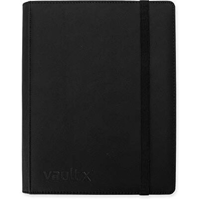 Vault X Álbum Exo-Tec com correia, para 360 cartas colecionáveis, 9 bolsos, 20 páginas de carregamento lateral (preto) Vault X Álbum Exo-Tec com correia, para 360 cartas colecionáveis, 9 bolsos, 20 páginas de carregamento lateral (preto)
