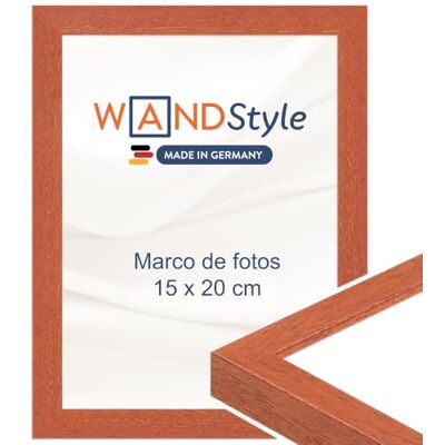 WANDStyle Moldura para fotos com aspeto cerejeira, 15 x 20 cm de madeira em estilo moderno, com suporte e cabide, porta-retratos Made in Germany H950 Marcos para cuadros 20x15 cm, Marco fotos madera, Portaretratos de pared, Picture Frame H950 Made in Ge WANDStyle Moldura para fotos com aspeto cerejeira, 15 x 20 cm de madeira em estilo moderno, com suporte e cabide, porta-retratos Made in Germany H950 Marcos para cuadros 20x15 cm, Marco fotos madera, Portaretratos de pared, Picture Frame H950 Made in Ge