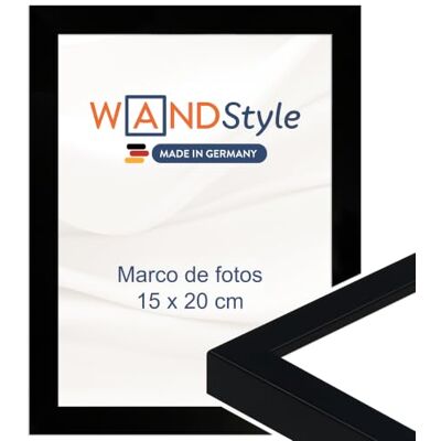 WANDStyle Marcos de fotos 15x20 cm moderno, Marco preto para quadro e pôster, Marcos para quadros 20x15 cm, Marco de fotos em madeira, Porta-retratos de parede, Picture Frame H950 Feito na Alemanha Marcos para cuadros 20x15 cm, Marco fotos madera, Porta WANDStyle Marcos de fotos 15x20 cm moderno, Marco preto para quadro e pôster, Marcos para quadros 20x15 cm, Marco de fotos em madeira, Porta-retratos de parede, Picture Frame H950 Feito na Alemanha Marcos para cuadros 20x15 cm, Marco fotos madera, Porta