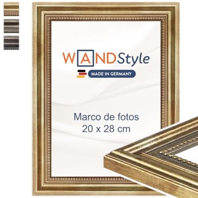 WANDStyle Molduras para fotos 20 x 28 cm vintage, moldura dourada para quadro e poster, molduras para quadros 28 x 20 cm, moldura para fotos de madeira, suporte de parede, Picture Frame H450 Made in Marcos para cuadros 28x20 cm, Marco fotos madera, Port WANDStyle Molduras para fotos 20 x 28 cm vintage, moldura dourada para quadro e poster, molduras para quadros 28 x 20 cm, moldura para fotos de madeira, suporte de parede, Picture Frame H450 Made in Marcos para cuadros 28x20 cm, Marco fotos madera, Port