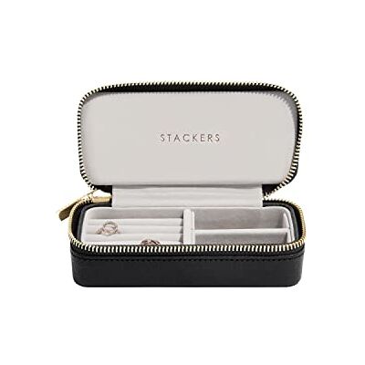 STACKERS Caixa de jóias de viagem, tamanho médio preto STACKERS Caixa de jóias de viagem, tamanho médio preto