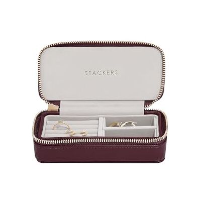 STACKERS Caixa de jóias de viagem média cor bordô (Burgundy) STACKERS Caixa de jóias de viagem média cor bordô (Burgundy)