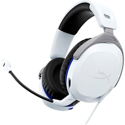 HyperX Cloud Stinger 2, auscultadores gaming para Playstation, drivers de 50 mm e áudio envolvente, rotação de 90º, 3,5 mm, microfone dobrável com cancelamento de ruído Branco HyperX Cloud Stinger 2, auscultadores gaming para Playstation, drivers de 50 mm e áudio envolvente, rotação de 90º, 3,5 mm, microfone dobrável com cancelamento de ruído Branco