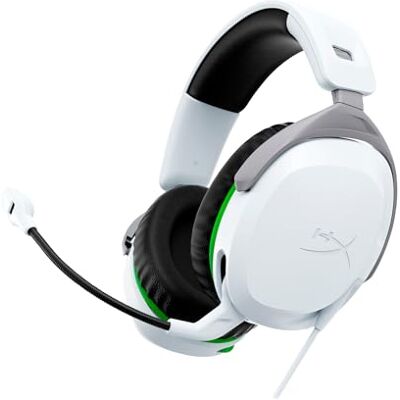 HyperX CloudX Stinger 2, capacetes gaming para Xbox One e Series X/S, drivers de 50 mm e áudio envolvente, rotação de 90º, 3,5 mm, microfone com cancelamento de ruído, licença oficial Xbox, branco/verde HyperX CloudX Stinger 2, capacetes gaming para Xbox One e Series X/S, drivers de 50 mm e áudio envolvente, rotação de 90º, 3,5 mm, microfone com cancelamento de ruído, licença oficial Xbox, branco/verde