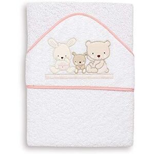 Interbaby Capa de Banho Bebê Love Branco/Rosa Toalha de Bebê com Capuz 100% Algodão, 100x100cm, Unisex Suave, Confortável, Secagem Rápida Ideal para Recém-Nascidos, Bebês e Crianças Pequenas Interbaby Capa de Banho Bebê Love Branco/Rosa Toalha de Bebê com Capuz 100% Algodão, 100x100cm, Unisex Suave, Confortável, Secagem Rápida Ideal para Recém-Nascidos, Bebês e Crianças Pequenas