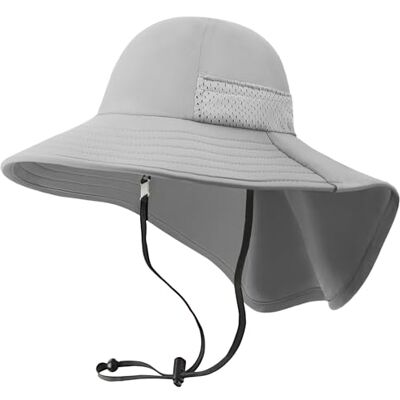 DRESHOW Chapéu de Sol para Bebê Crianças Respirável Chapéus Bucket UPF 50+ Ajustável Proteção Solar Chapéus Gorra para Crianças Meninos Meninas DRESHOW Chapéu de Sol para Bebê Crianças Respirável Chapéus Bucket UPF 50+ Ajustável Proteção Solar Chapéus Gorra para Crianças Meninos Meninas