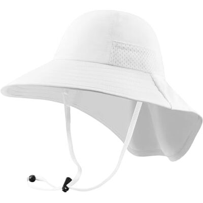 DRESHOW Chapéu de Sol para Bebê Crianças Respirável Chapéus Bucket UPF 50+ Ajustável Proteção Solar Chapéus Gorra para Crianças Meninos Meninas DRESHOW Chapéu de Sol para Bebê Crianças Respirável Chapéus Bucket UPF 50+ Ajustável Proteção Solar Chapéus Gorra para Crianças Meninos Meninas