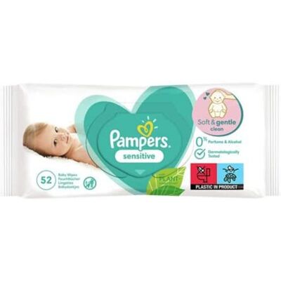 Pampers Toalhetes húmidos para bebé sensíveis, dermatologicamente testados, 260 toalhitas (5 x 52) Pampers Toalhetes húmidos para bebé sensíveis, dermatologicamente testados, 260 toalhitas (5 x 52)