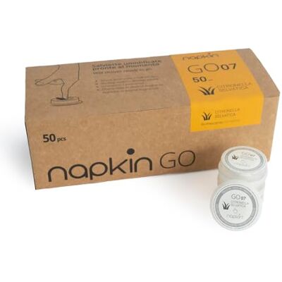 Napkin Embalagem de 50 toalhitas compactas portáteis prontas para usar GO 07 com fragrância a limão húmidas em càpsula, biodegradáveis, hipoalergénicas, adequadas para pele sensível. Napkin Embalagem de 50 toalhitas compactas portáteis prontas para usar GO 07 com fragrância a limão húmidas em càpsula, biodegradáveis, hipoalergénicas, adequadas para pele sensível.