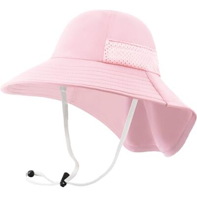 DRESHOW Chapéu de Sol para Bebê Crianças Respirável Chapéus Bucket UPF 50+ Ajustável Proteção Solar Chapéus Gorra para Crianças Meninos Meninas DRESHOW Chapéu de Sol para Bebê Crianças Respirável Chapéus Bucket UPF 50+ Ajustável Proteção Solar Chapéus Gorra para Crianças Meninos Meninas