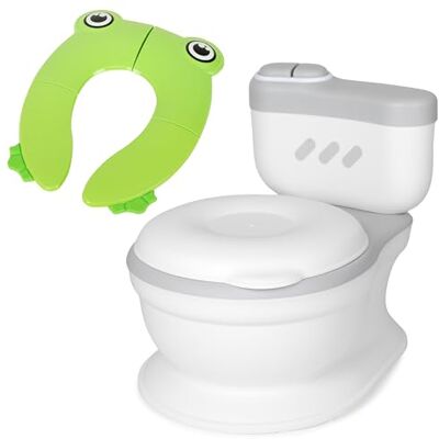 TORAL Urinal bebé 2 anos musical acolchoado com som inclui redutor WC crianças dobrável verde. Perfeito como adaptador WC para crianças urinais infantis + 18 m modelo Poopy TORAL Urinal bebé 2 anos musical acolchoado com som inclui redutor WC crianças dobrável verde. Perfeito como adaptador WC para crianças urinais infantis + 18 m modelo Poopy