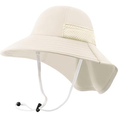 DRESHOW Chapéu de Sol para Bebê Crianças Respirável Chapéus Bucket UPF 50+ Ajustável Proteção Solar Chapéus Gorra para Crianças Meninos Meninas DRESHOW Chapéu de Sol para Bebê Crianças Respirável Chapéus Bucket UPF 50+ Ajustável Proteção Solar Chapéus Gorra para Crianças Meninos Meninas