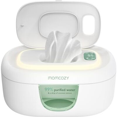 momcozy Aquecedor de toalhetes para bebé, grande capacidade com luz noturna Aquecedor toalhitas húmidas bebé com design inovador com mola, aquecimento rápido e uniforme, 4 modos de temperatura momcozy Aquecedor de toalhetes para bebé, grande capacidade com luz noturna Aquecedor toalhitas húmidas bebé com design inovador com mola, aquecimento rápido e uniforme, 4 modos de temperatura
