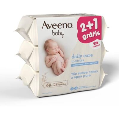 Aveeno Baby Cleaning Wipes (x 72 unidades) pacote triplo promocional Aveeno Baby Cleaning Wipes (x 72 unidades) pacote triplo promocional