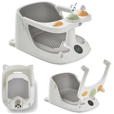 ms BabyWorld Assento infantil de duche para bebé antiderrapante para crianças com temperatura de 6 a 24 meses, cadeira para banheira ou duche com barra para facilitar a colocação do bebé (verde ms BabyWorld Assento infantil de duche para bebé antiderrapante para crianças com temperatura de 6 a 24 meses, cadeira para banheira ou duche com barra para facilitar a colocação do bebé (verde