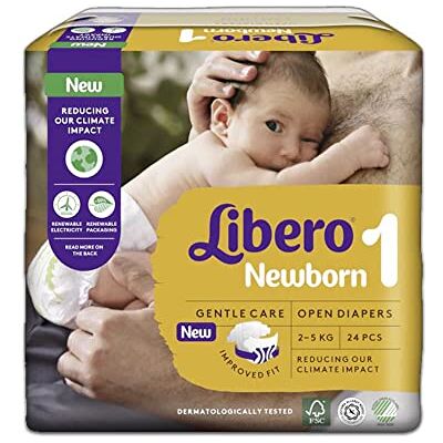 Libero Recém Nascido 1 Fraldas para Bebês de 2-5 Kg, 24 Fraldas Libero Recém Nascido 1 Fraldas para Bebês de 2-5 Kg, 24 Fraldas