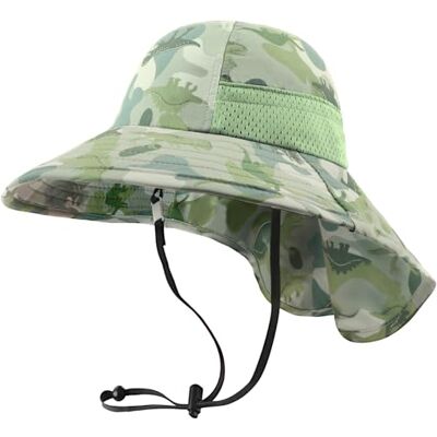 DRESHOW Chapéu de Sol para Bebê Crianças Respirável Chapéus Bucket UPF 50+ Ajustável Proteção Solar Chapéus Gorra para Crianças Meninos Meninas DRESHOW Chapéu de Sol para Bebê Crianças Respirável Chapéus Bucket UPF 50+ Ajustável Proteção Solar Chapéus Gorra para Crianças Meninos Meninas