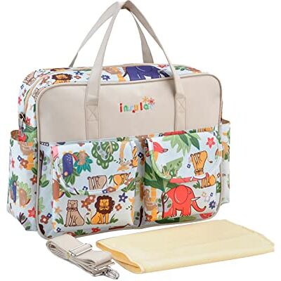 SONARIN Elegante Bolsa de Pañales de Grande Capacidad para Bebés, Bolsa de Ombro Maternidade Portátil Bolsa de Viagem para Fraldas Impermeável com Alça de Ombro & Mudador SONARIN Elegante Bolsa de Pañales de Grande Capacidad para Bebés, Bolsa de Ombro Maternidade Portátil Bolsa de Viagem para Fraldas Impermeável com Alça de Ombro & Mudador