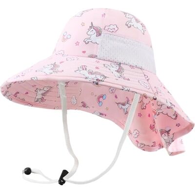 DRESHOW Chapéu de Sol para Bebê Crianças Respirável Chapéus Bucket UPF 50+ Ajustável Proteção Solar Chapéus Gorra para Crianças Meninos Meninas DRESHOW Chapéu de Sol para Bebê Crianças Respirável Chapéus Bucket UPF 50+ Ajustável Proteção Solar Chapéus Gorra para Crianças Meninos Meninas