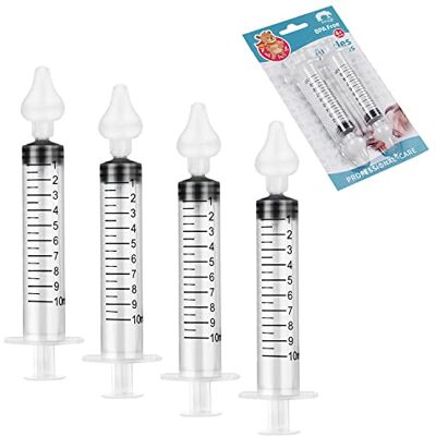 Vicloon Aspiradores Nasales, Kit de Enxaguamento Nasal de 4 Peças com 10 ml para Recém-Nascidos, Limpador de Enxaguamento Nasal Vicloon Aspiradores Nasales, Kit de Enxaguamento Nasal de 4 Peças com 10 ml para Recém-Nascidos, Limpador de Enxaguamento Nasal