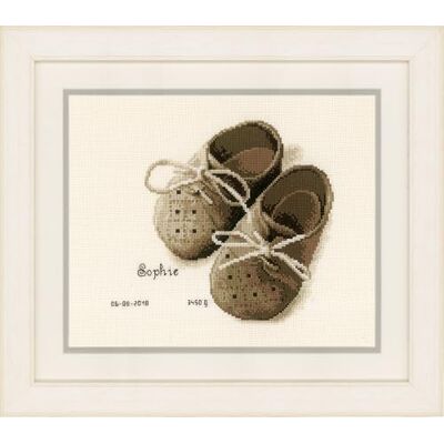 Vervaco Kit Ponto de cruz bebé nascimento presentes DIY completo primeiros sapatos criativo artesanato criatividade adultos decoração parede bordar kit iniciantes ca. 19x18cm Cross Stitch Vervaco Kit Ponto de cruz bebé nascimento presentes DIY completo primeiros sapatos criativo artesanato criatividade adultos decoração parede bordar kit iniciantes ca. 19x18cm Cross Stitch