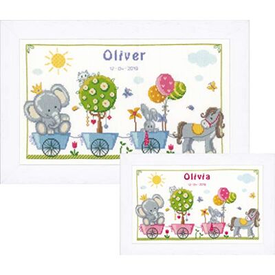 Vervaco Kit Ponto de cruz bebé nascimento presentes DIY completo animais adoráveis criativo artesanato criativo criativo adultos decoração parede bordar kit principiantes ca. 41x24cm Cross Stitch Vervaco Kit Ponto de cruz bebé nascimento presentes DIY completo animais adoráveis criativo artesanato criativo criativo adultos decoração parede bordar kit principiantes ca. 41x24cm Cross Stitch