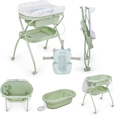 ms BabyWorld BUBBLE Almofada Redutor, banheira ergonómica para bebé com patas, trocador impermeável acolchoado, fecho compacto, organizador, 4 rodas com travões ms BabyWorld BUBBLE Almofada Redutor, banheira ergonómica para bebé com patas, trocador impermeável acolchoado, fecho compacto, organizador, 4 rodas com travões
