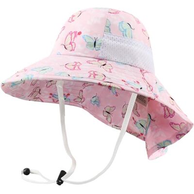 DRESHOW Chapéu de Sol para Bebê Crianças Respirável Chapéus Bucket UPF 50+ Ajustável Proteção Solar Chapéus Gorra para Crianças Meninos Meninas DRESHOW Chapéu de Sol para Bebê Crianças Respirável Chapéus Bucket UPF 50+ Ajustável Proteção Solar Chapéus Gorra para Crianças Meninos Meninas