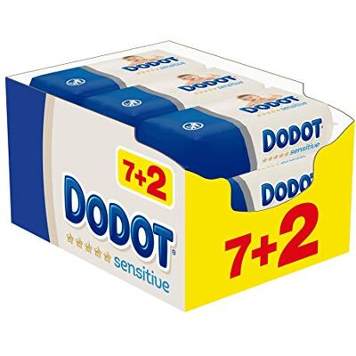 DODOT toalhetes para bebé, 9 embalagens de 54 unidades, 486 toalhetes DODOT toalhetes para bebé, 9 embalagens de 54 unidades, 486 toalhetes