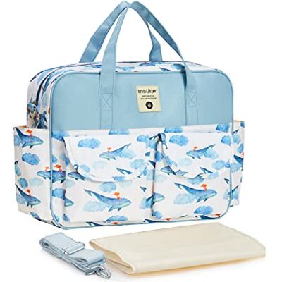 SONARIN Elegante Bolsa de Pañales de Grande Capacidad para Bebés, Bolsa de Ombro Maternidade Portátil Bolsa de Viagem para Fraldas Impermeável com Alça de Ombro & Mudador SONARIN Elegante Bolsa de Pañales de Grande Capacidad para Bebés, Bolsa de Ombro Maternidade Portátil Bolsa de Viagem para Fraldas Impermeável com Alça de Ombro & Mudador