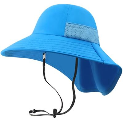 DRESHOW Chapéu de Sol para Bebê Crianças Respirável Chapéus Bucket UPF 50+ Ajustável Proteção Solar Chapéus Gorra para Crianças Meninos Meninas DRESHOW Chapéu de Sol para Bebê Crianças Respirável Chapéus Bucket UPF 50+ Ajustável Proteção Solar Chapéus Gorra para Crianças Meninos Meninas