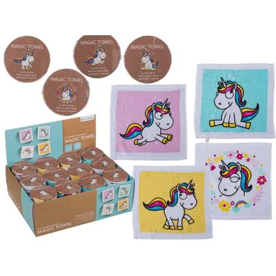 Palleon Conjunto de 12 toalhas mágicas de algodão, toalhas mágicas com motivos fantásticos, dinossauros, unicórnios, animais, futebol e muito mais, 100% algodão, presente perfeito e lembrança para Palleon Conjunto de 12 toalhas mágicas de algodão, toalhas mágicas com motivos fantásticos, dinossauros, unicórnios, animais, futebol e muito mais, 100% algodão, presente perfeito e lembrança para