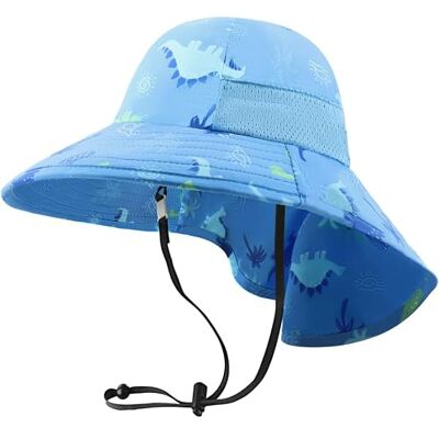 DRESHOW Chapéu de Sol para Bebê Crianças Respirável Chapéus Bucket UPF 50+ Ajustável Proteção Solar Chapéus Gorra para Crianças Meninos Meninas DRESHOW Chapéu de Sol para Bebê Crianças Respirável Chapéus Bucket UPF 50+ Ajustável Proteção Solar Chapéus Gorra para Crianças Meninos Meninas