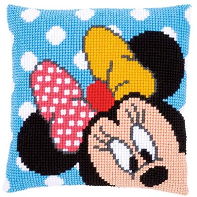 Vervaco – Kit de almofada de Minnie Peek-A-Boo jogo de ponto cruz, multicolorido Vervaco – Kit de almofada de Minnie Peek-A-Boo jogo de ponto cruz, multicolorido