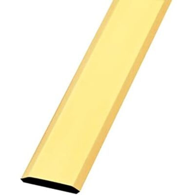Amig Tapa-juntas de chão, 820 mm x 34 mm, tira de transição lisa e com fixação adesiva, cobertura para uniões de madeira, parquet, terraço, mármore e azulado, latão cor dourada Amig Tapa-juntas de chão, 820 mm x 34 mm, tira de transição lisa e com fixação adesiva, cobertura para uniões de madeira, parquet, terraço, mármore e azulado, latão cor dourada