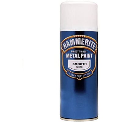 Hammerite Direct To Rust Smooth Tinta em spray (400 ml), branco Hammerite Direct To Rust Smooth Tinta em spray (400 ml), branco
