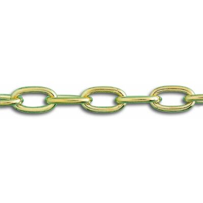 Chapuis Corrente soldada reforçada aço com acabamento em latão 24 kg diâmetro 2 mm comprimento 2,5 m Chapuis Corrente soldada reforçada aço com acabamento em latão 24 kg diâmetro 2 mm comprimento 2,5 m