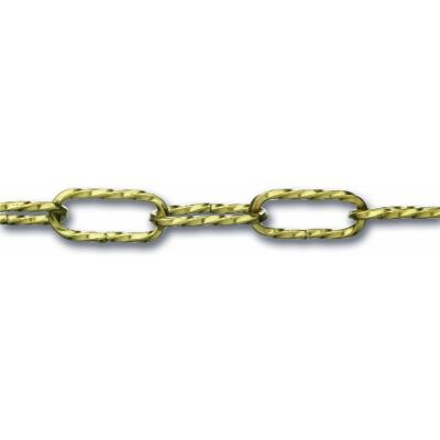 Chapuis Corrente para lâmpada fio de aço torcido com acabamento em latão 10 kg diâmetro 2,2 mm comprimento 1,5 m Chapuis Corrente para lâmpada fio de aço torcido com acabamento em latão 10 kg diâmetro 2,2 mm comprimento 1,5 m