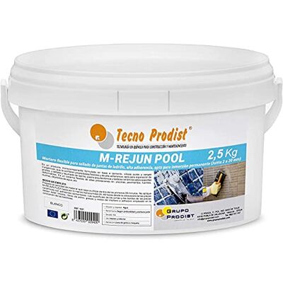 Tecno Prodist M-REJUN POOL (2,5 kg) Argamassa flexível para vedação de juntas de azulejos e gresite em piscinas, cerâmica, tijolo, etc, adequada para imersão permanente (junta de 2 a 20 mm) branco Tecno Prodist M-REJUN POOL (2,5 kg) Argamassa flexível para vedação de juntas de azulejos e gresite em piscinas, cerâmica, tijolo, etc, adequada para imersão permanente (junta de 2 a 20 mm) branco
