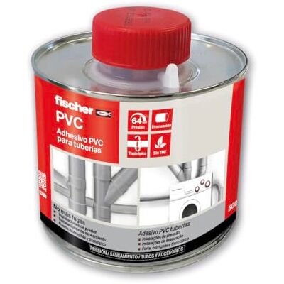 fischer – Adesivo PVC (lata 500 ml) incolor, instalações profissionais, tubos de PVC rígido para saneamento, sistemas de irrigação, fornecimento de água e líquidos, fácil aplicação fischer – Adesivo PVC (lata 500 ml) incolor, instalações profissionais, tubos de PVC rígido para saneamento, sistemas de irrigação, fornecimento de água e líquidos, fácil aplicação