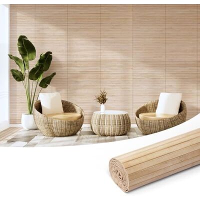 Art3d Painel de parede de bambu natural para decoração de paredes interiores, painéis renováveis para parede, teto, móveis, armários, escritórios, 30 x 244 cm, carbonizado Art3d Painel de parede de bambu natural para decoração de paredes interiores, painéis renováveis para parede, teto, móveis, armários, escritórios, 30 x 244 cm, carbonizado