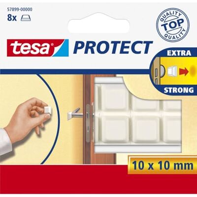 tesa Protect Topes protetores 8 unidades. 10 mm x 10 mm Brancos Barro protetor quadrado para portas e objetos móveis Protege paredes e móveis de possíveis danewskill os tesa Protect Topes protetores 8 unidades. 10 mm x 10 mm Brancos Barro protetor quadrado para portas e objetos móveis Protege paredes e móveis de possíveis danewskill os