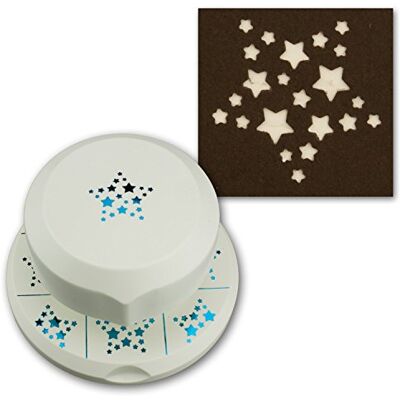 ARTOZ Perfuração voadora, estrela com muitas estrelas pequenas, furador de posição livre para fazer cartões, convites de advento de Natal, cartões comemorativos ARTOZ Perfuração voadora, estrela com muitas estrelas pequenas, furador de posição livre para fazer cartões, convites de advento de Natal, cartões comemorativos