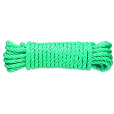 Chapuis Corda de polipropileno torcida 1,5 t diâmetro 10 mm comprimento 15 m verde Chapuis Corda de polipropileno torcida 1,5 t diâmetro 10 mm comprimento 15 m verde