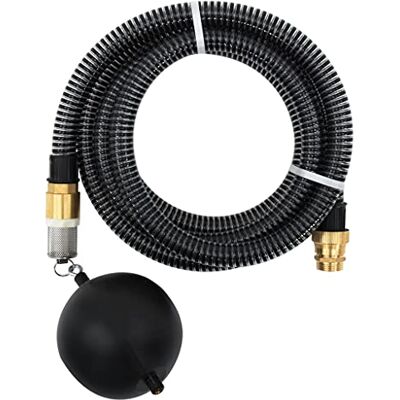 vidaXL Mangueira de sucção com conectores de latão PVC preto 29 mm 10 m vidaXL Mangueira de sucção com conectores de latão PVC preto 29 mm 10 m