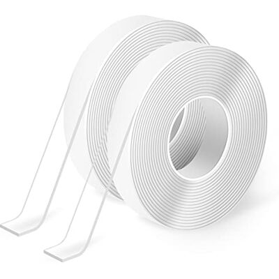 Art3d 6 metros, fita de dupla face nano, fita adesiva multiúsos para tapetes, artigos de massas, molduras, montagem na parede de objetos artesanais Art3d 6 metros, fita de dupla face nano, fita adesiva multiúsos para tapetes, artigos de massas, molduras, montagem na parede de objetos artesanais