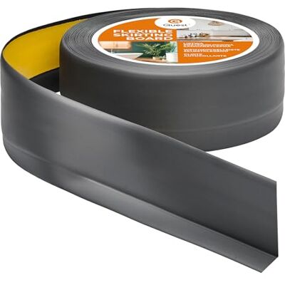 Garmin Rodapé flexível PVC 50 x 20 mm autocolante cinzento escuro, 5 m Perfil flexível de acabamento para cozinha, casa de banho e sala de estar, montagem sem perfuração, repele a sujidade Garmin Rodapé flexível PVC 50 x 20 mm autocolante cinzento escuro, 5 m Perfil flexível de acabamento para cozinha, casa de banho e sala de estar, montagem sem perfuração, repele a sujidade