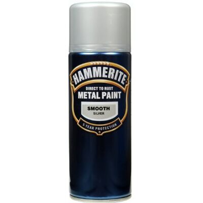 Hammerite Direct to Rust Tinta em spray (400 ml), prateado Hammerite Direct to Rust Tinta em spray (400 ml), prateado