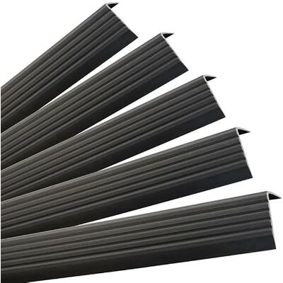 Garmin Perfil de borda de escada autocolante preto, 100 cm, pack de 5 Perfil de degrau autoadesivo com memória de forma, protege degraus de lascas, sem perfuração Garmin Perfil de borda de escada autocolante preto, 100 cm, pack de 5 Perfil de degrau autoadesivo com memória de forma, protege degraus de lascas, sem perfuração